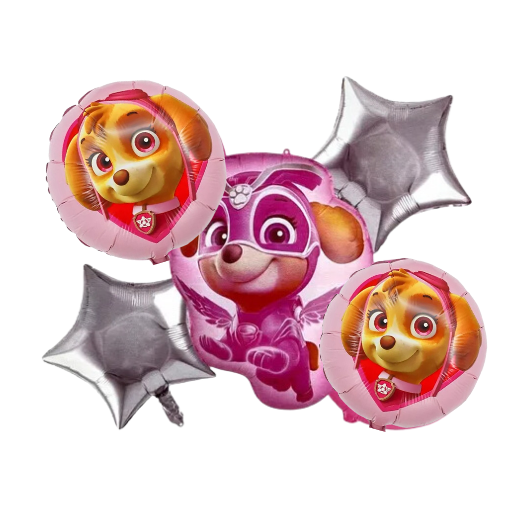 Kit Set 5 Globos Skye Paw Patrol