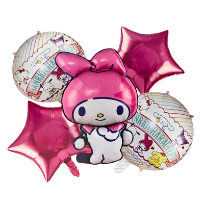 Kit Set 5 Globos Hello Kitty Sanrio