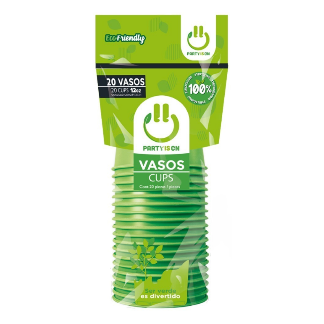 Paquete de Vasos #12 c/20 pz- Party Is On - San Jorge Party