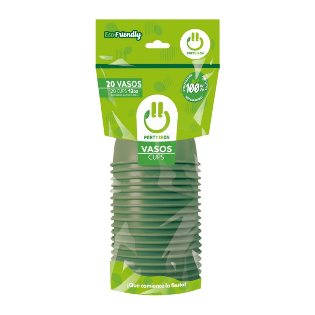 Paquete de Vasos #12 c/20 pz- Party Is On - San Jorge Party