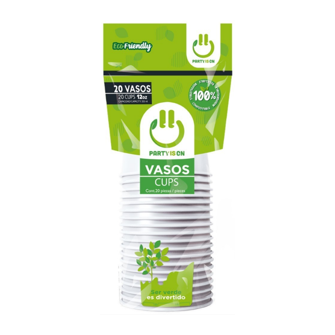 Paquete de Vasos #12 c/20 pz- Party Is On - San Jorge Party