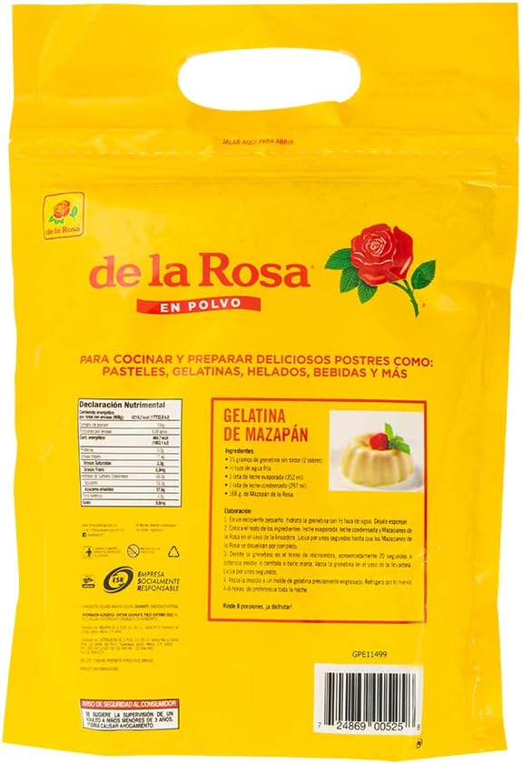 De la Rosa Mazapán en Polvo para Repostería 908 g