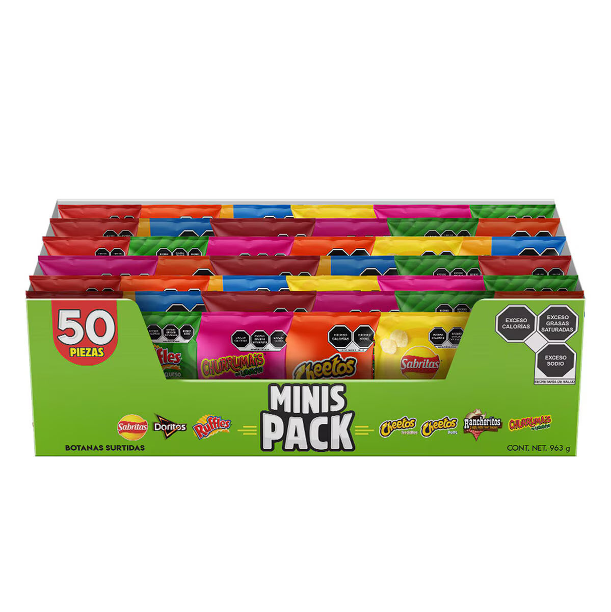 Surtido De Botanas Sabritas Minis Pack Con 50 Pzas