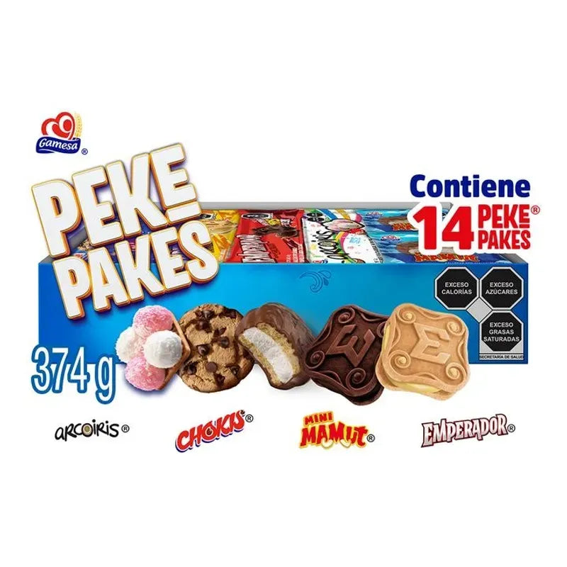 Peke Pakes Galletas Gamesa Mix 14pzs Surtido de galletas