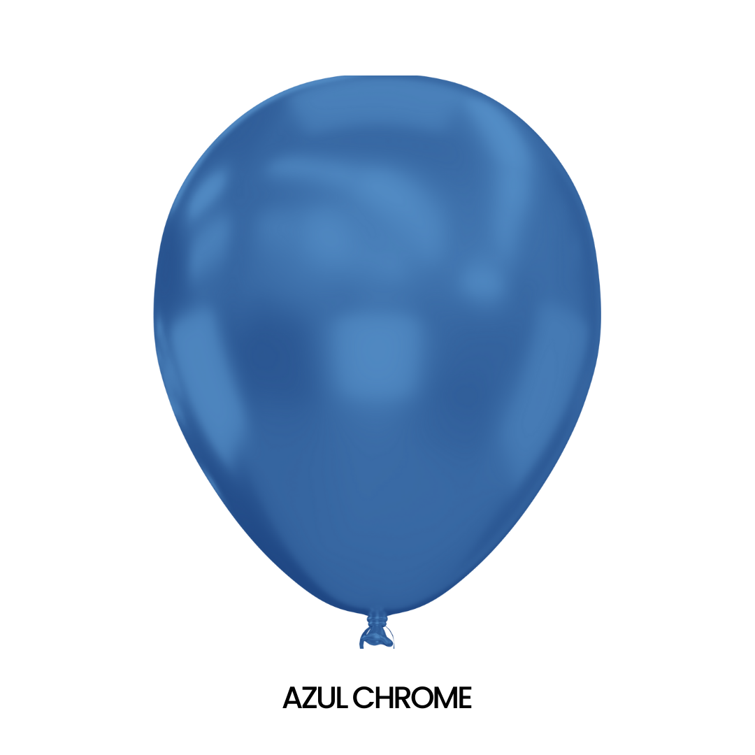 Bolsa de Globos Glomex #12 C/50 Cromado - San Jorge Party
