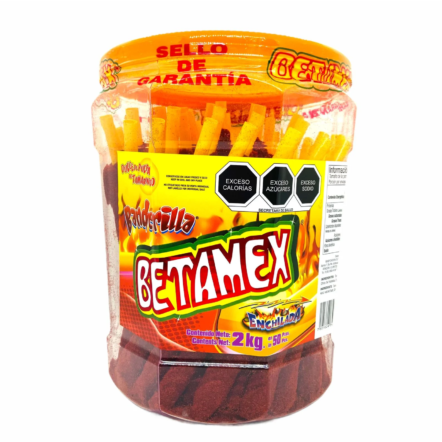 Betamex Banderilla de Tamarindo Vitrolero con 50 piezas | 1 kg