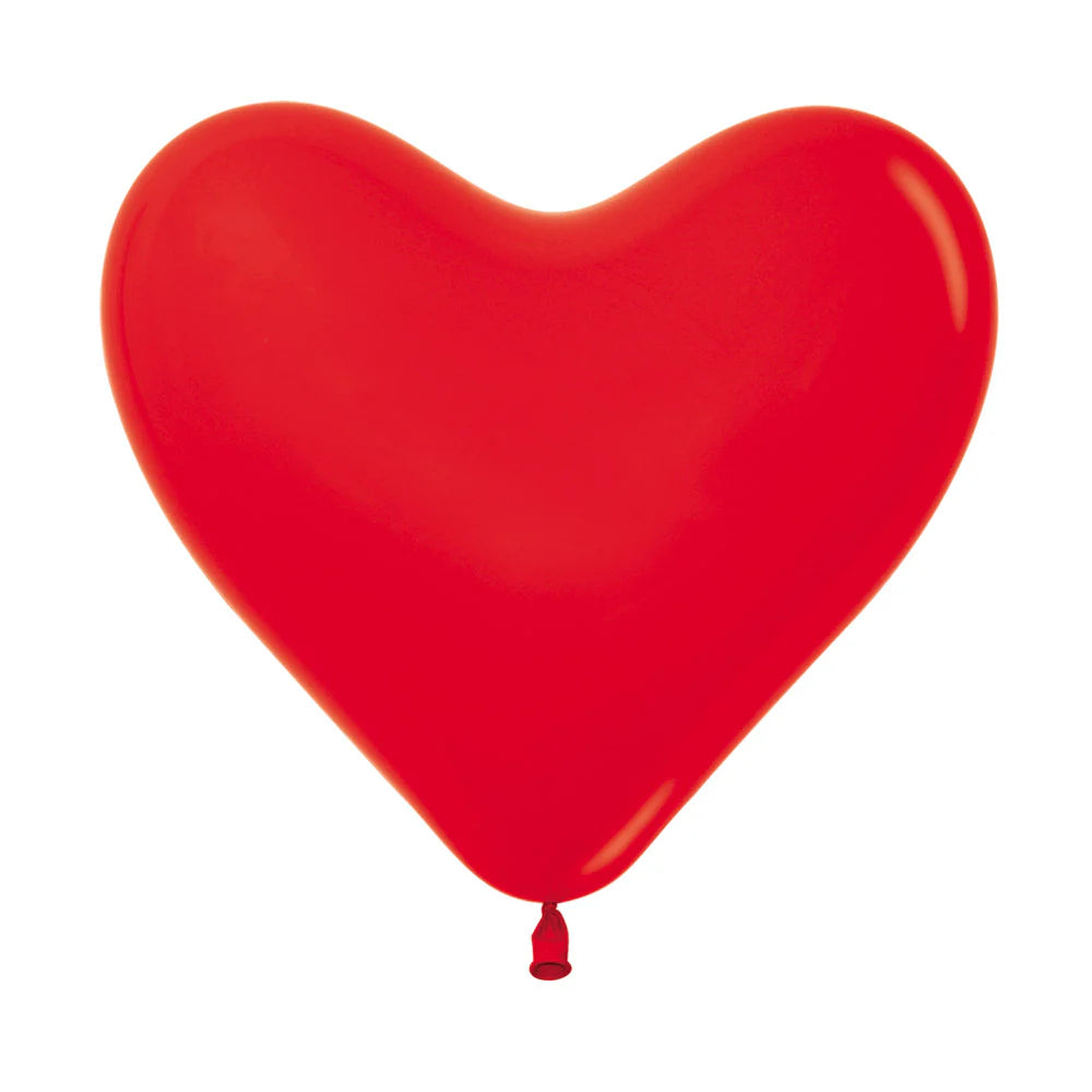 GLOBOS SEMPERTEX R12 DISEÑO CORAZON ROJO LOVE 015 C/50 - San Jorge Party