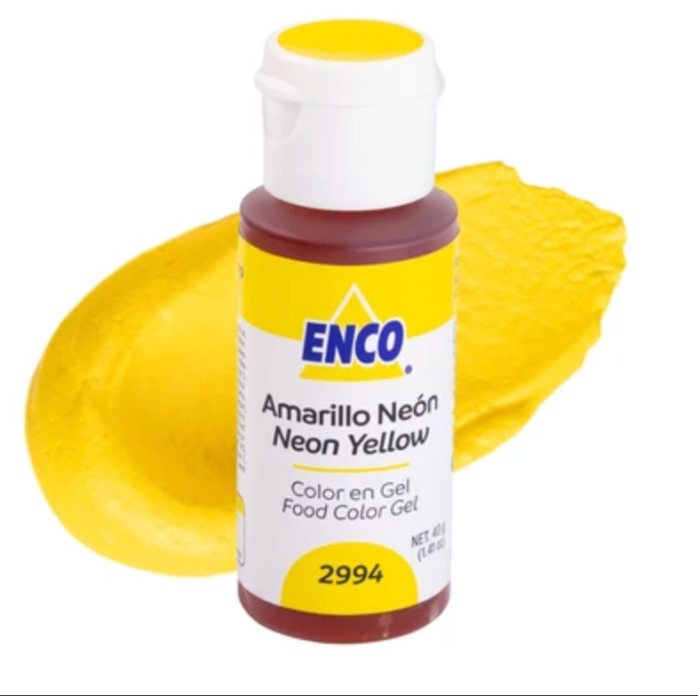 Enco color en gel 40 g | Variedad de colores Amarillo Neon