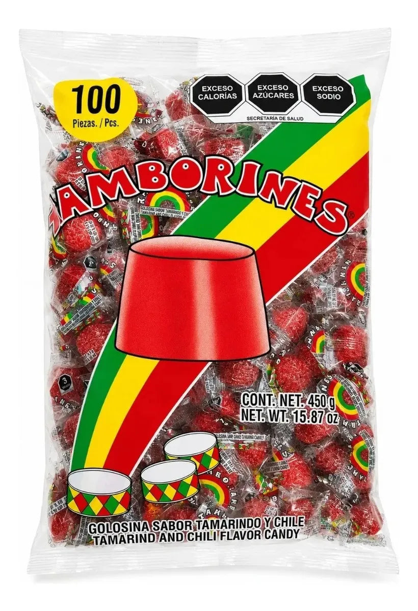 Tamborines y Zandiitas - Dulces ácidos | Variedad Tamborines 100 piezas