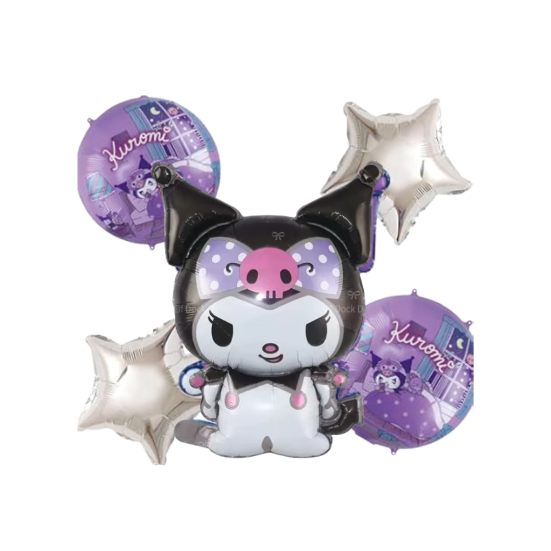 Kit Set 5 Globos Kuromi