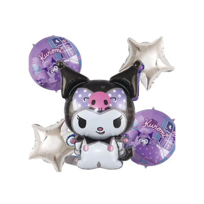 Kit Set 5 Globos Kuromi