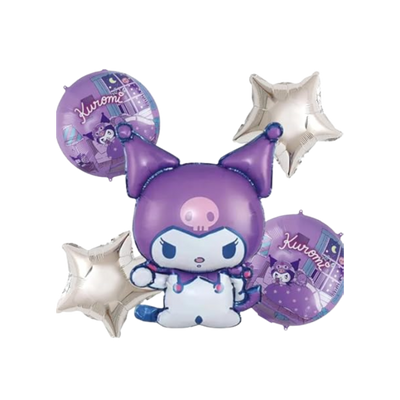 Kit Set 5 Globos Kuromi