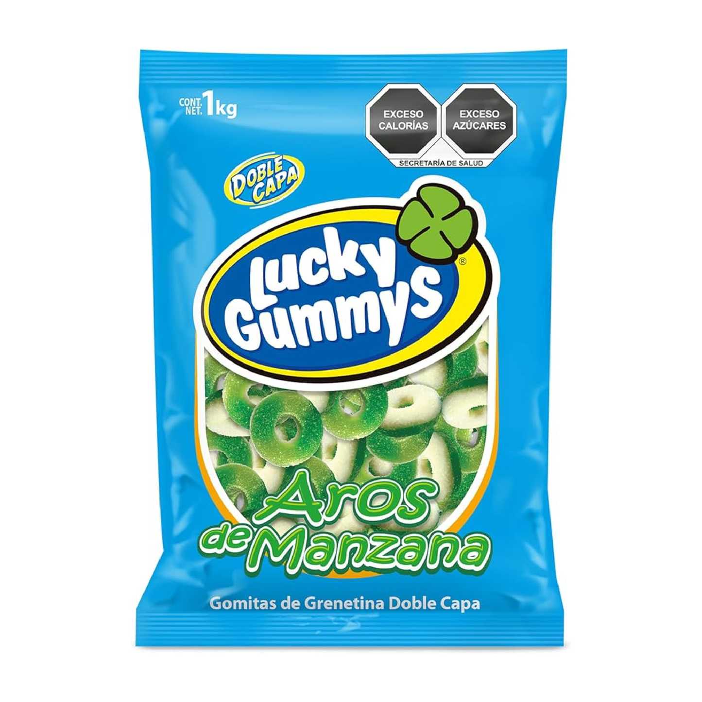 Lucky Gummys 1kg Aros de Manzana | Gomitas de grenetina