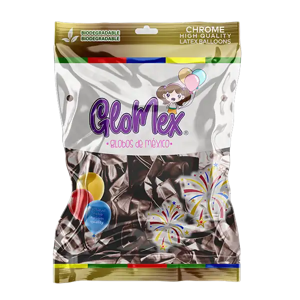 Globos de Látex Glomex #12 C/50 | Cromados