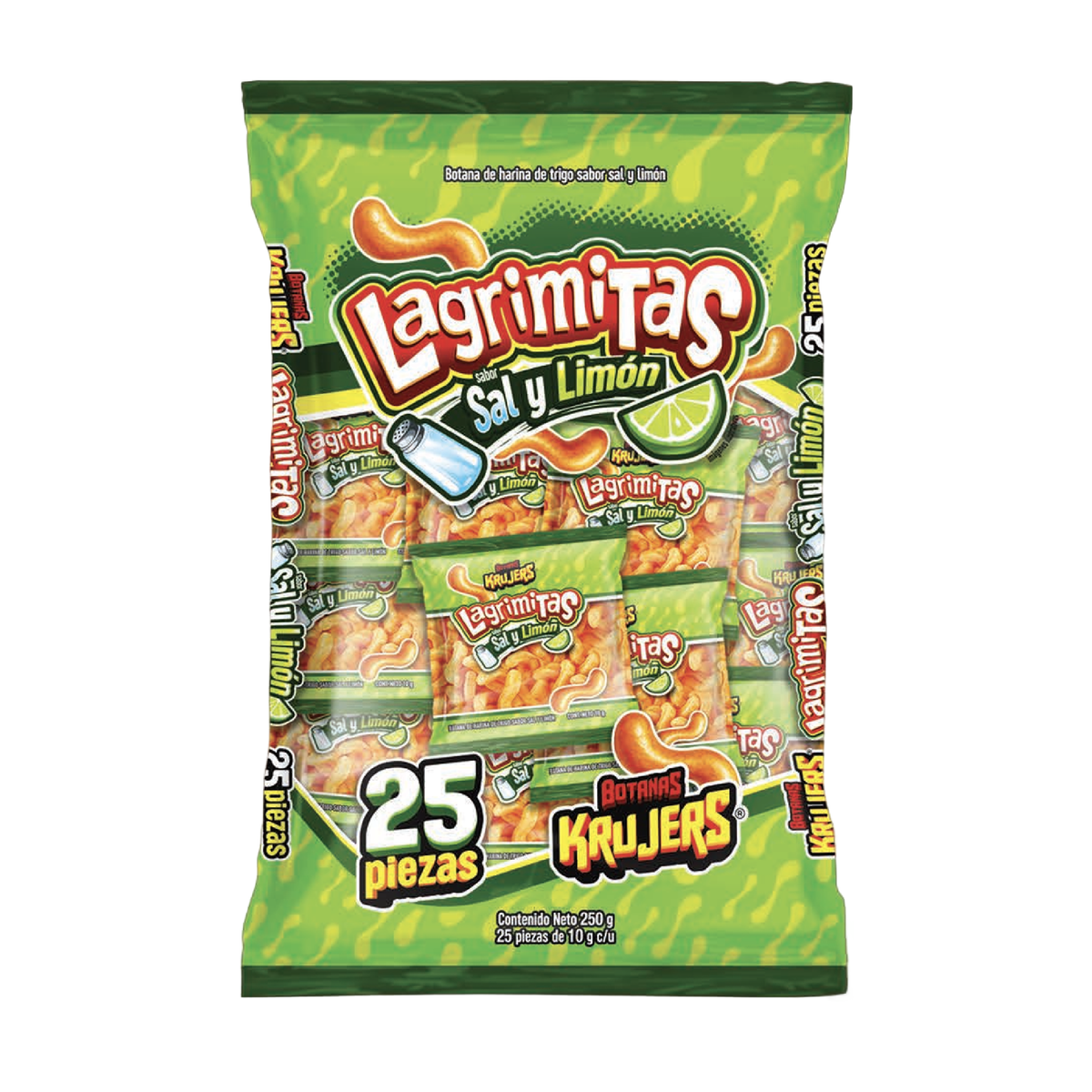 Variedad Botana Krujers Frituras Donitas y Lagrimitas | Paquete 25 pzs Lagrimitas Sal y Limón