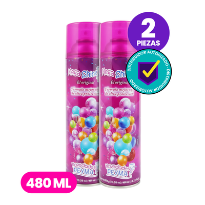 Pack 2 | Mega Shine Abrillantador De Globos 480 ml (2 piezas)