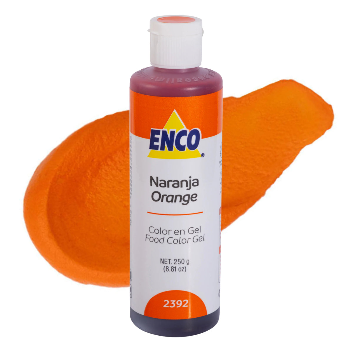 Enco Color en Gel Para Reposteria 250 Grs | Variedad de colores Naranja
