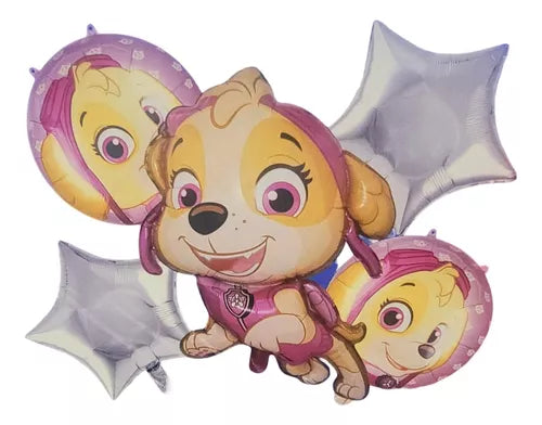 KIT SET 5 GLOBOS SKYE PAW PATROL - San Jorge Party