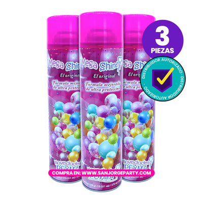 Pack 3 | Mega Shine Abrillantador De Globos 570 ml (3 piezas)