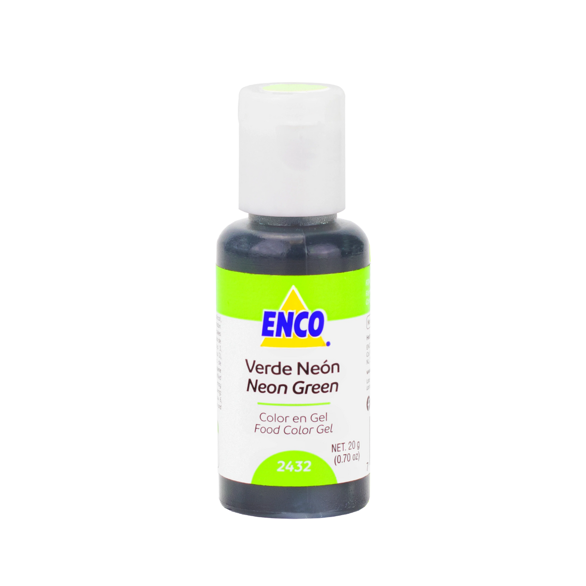 Enco color en gel 40 g | Variedad de colores Verde Neon