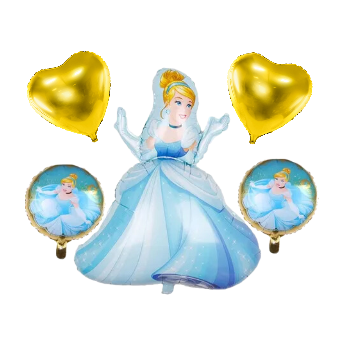 Kit Set 5 Globos Cenicienta