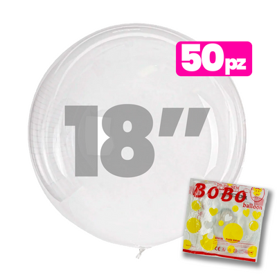 Bolsa de  Globo Burbuja BOBO 18" C/50 Piezas
