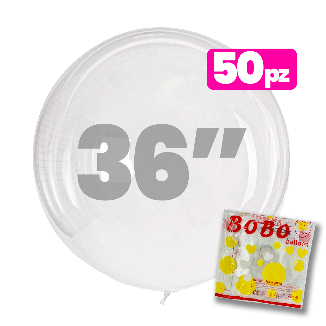 Bolsa de  Globo Burbuja BOBO 36" C/50 Piezas