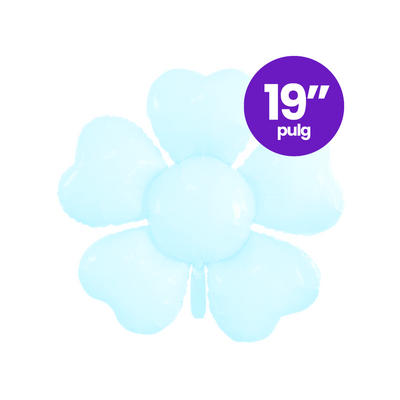 Globo Foil Flor Celeste Grande