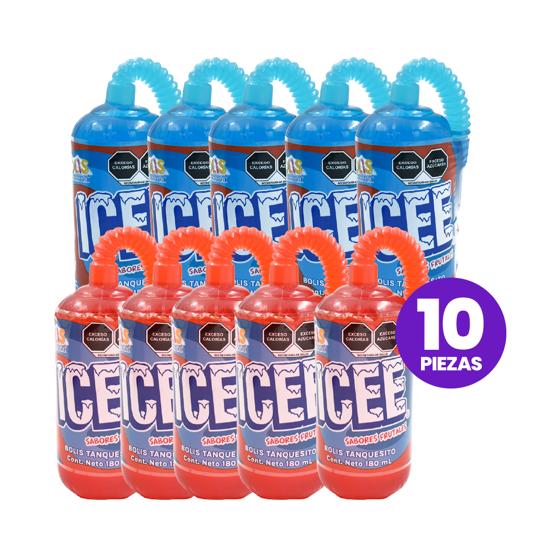 10 pack Bolis ICEE sabor frutal
