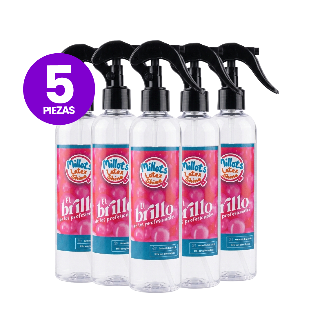 5 pack | Abrillantador Millots Látex Shine 250 ml