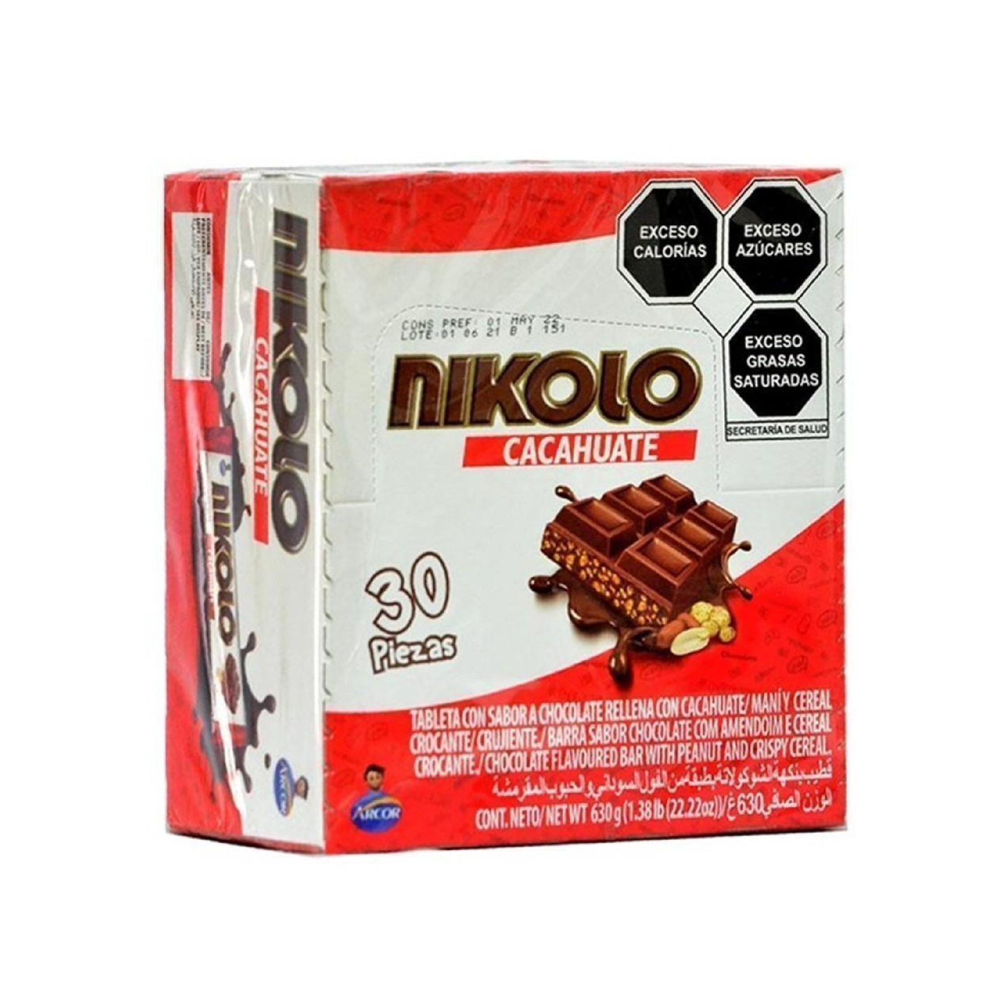 Chocolate Nikolo Tradicional Paquete Con 30 Piezas