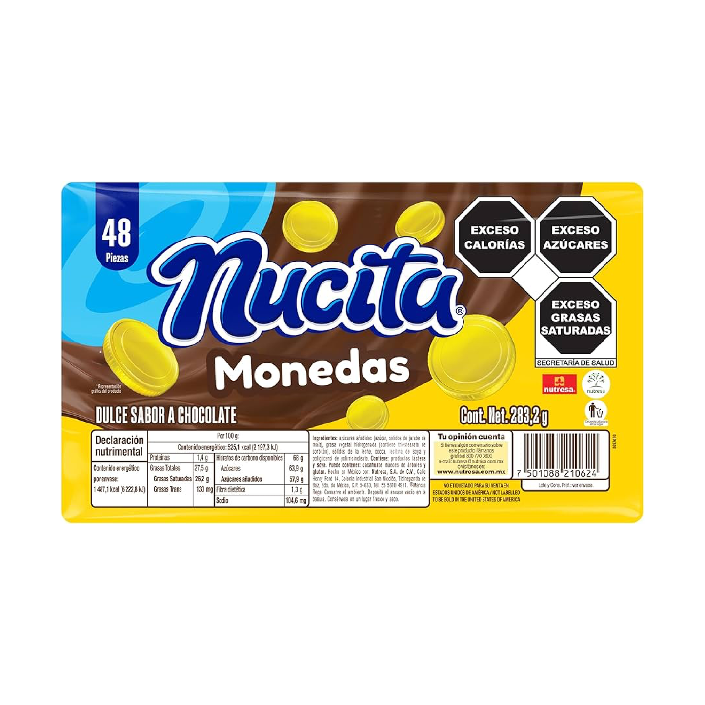 Chocolates Nucita Moneda Blíster 48 Piezas de 5.9g