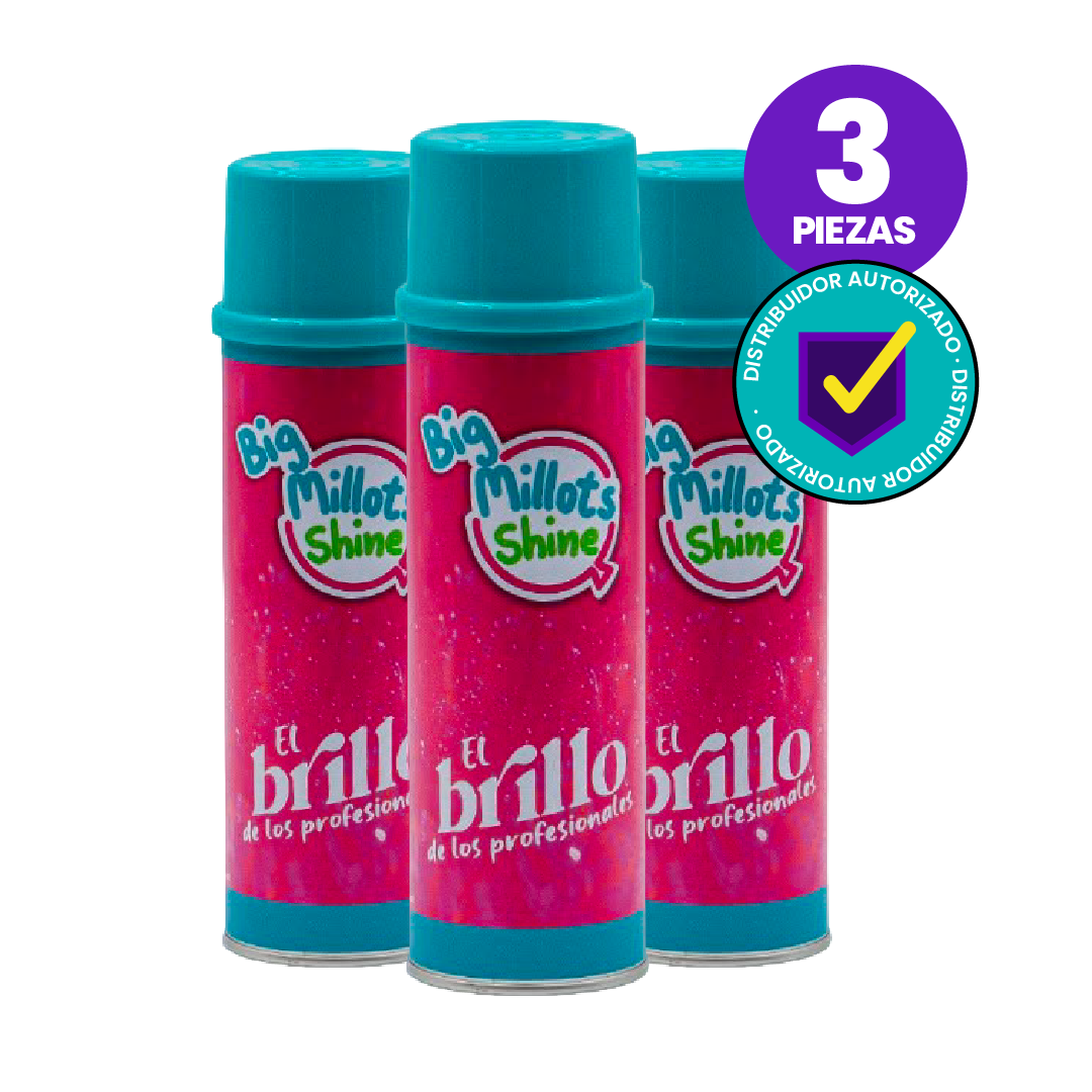 3 pack | Big Millots Shine Abrillantador De Globos 600 ml