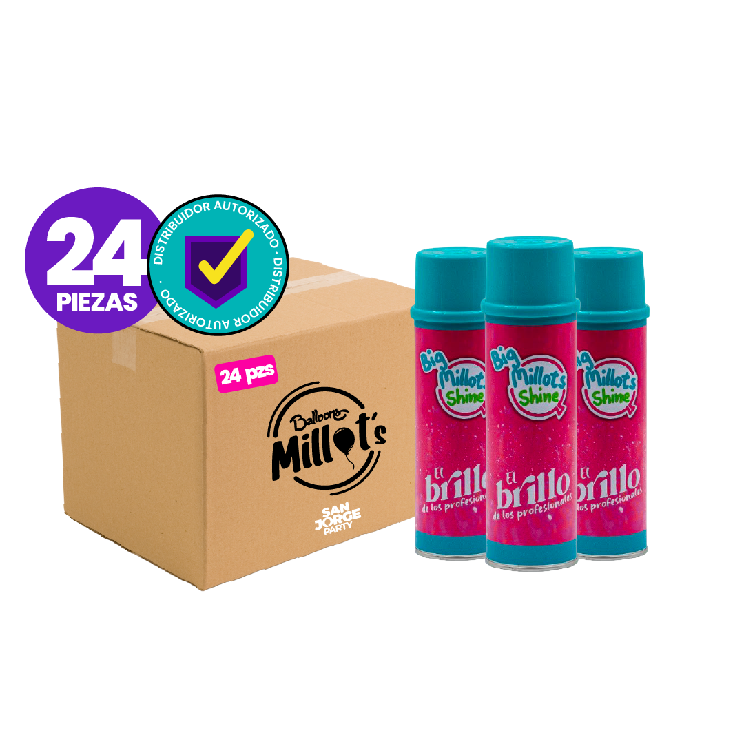 24 pack | Big Millots Shine Abrillantador De Globos 600 ml