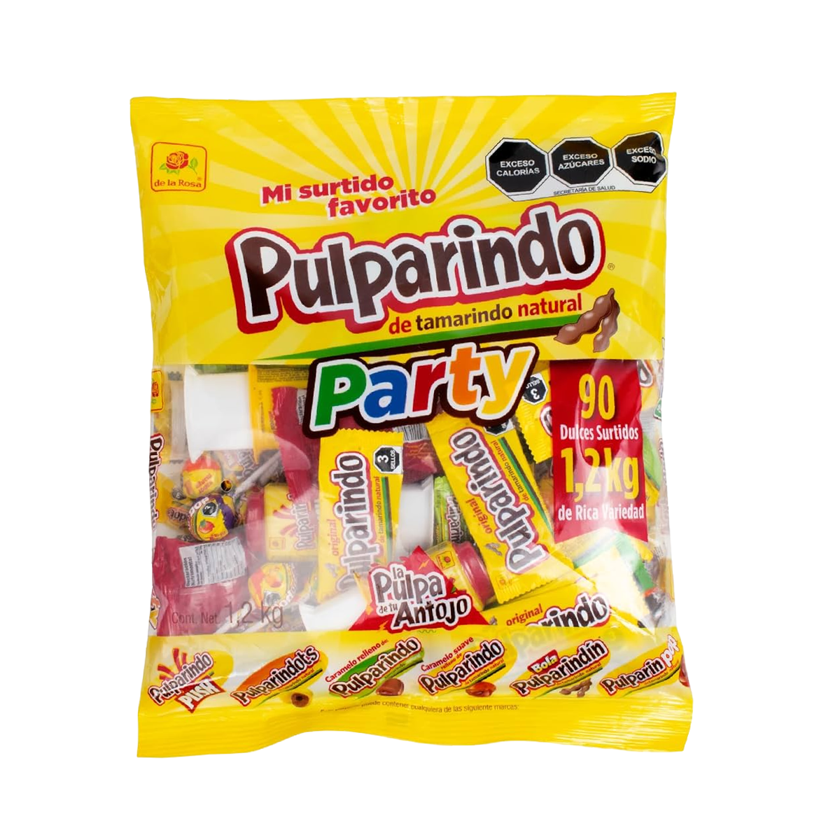 Paquetes Surtido de Dulces Variedad | Ricolino y De La Rosa Pulparindo Party 1.2 KG