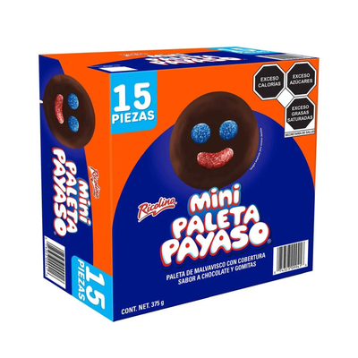 Paleta Payaso Mini de Ricolino 15 piezas
