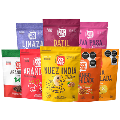 Premier Nuts | Variedad de nueces, fruta deshidratada, semillas