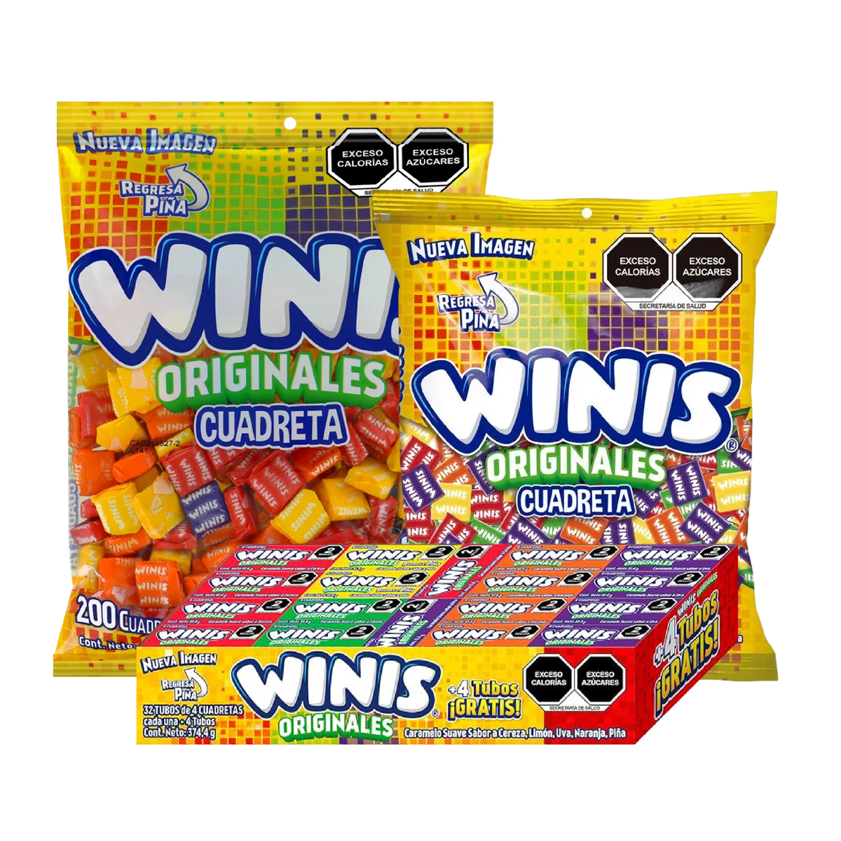 Winis caramelos chiclosos frutales | Variedad de presentaciones